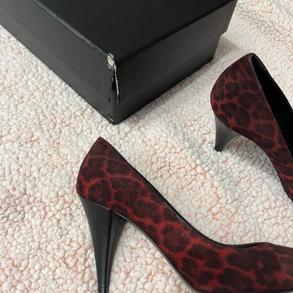 Saint Laurent red Leopard print 90s Kitten heels - Picture 12 of 12